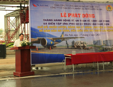 Diễn tập ƯPSCTD  tại Cty cổ phần DV nhiên liệu hàng không Nội Bài (NAFSC)